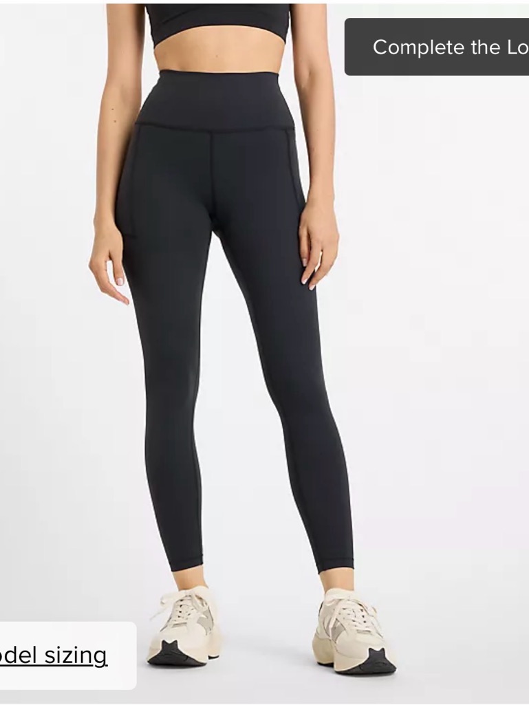 New Balance Harmony High-Rise Pocket Black Pocket Leggings 25” - Women